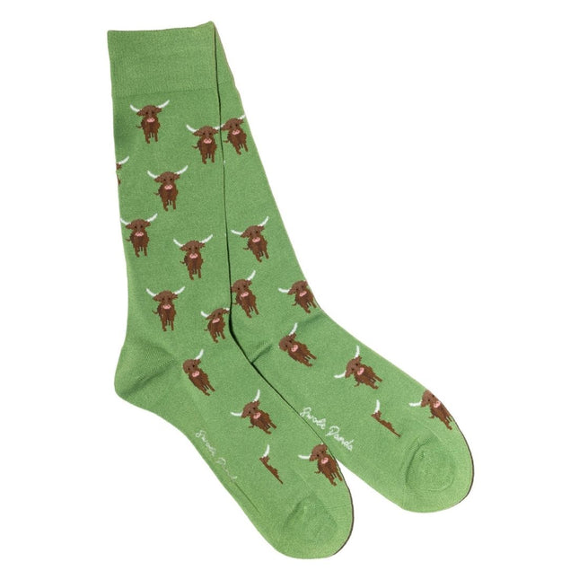 Womens Bamboo Socks - Highland Cow Bamboo Socks