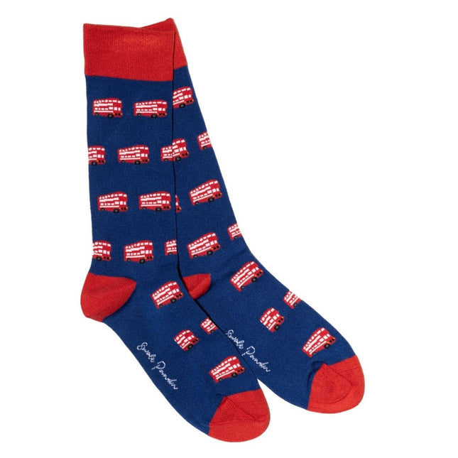 New Men's Bamboo Sock Collection - London Bus Bamboo Socks