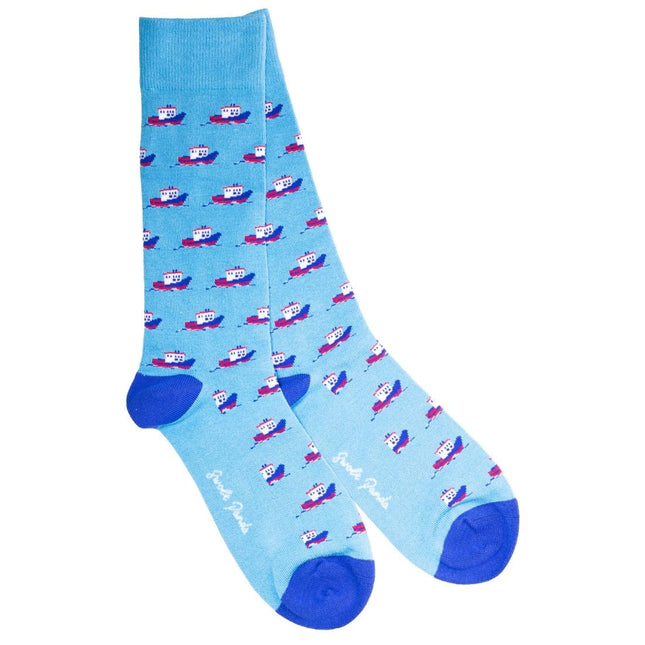 New Men's Bamboo Sock Collection - Motor Boat Bamboo Socks