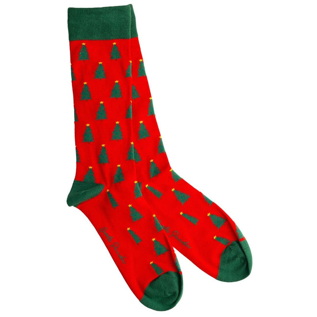 New Men's Bamboo Sock Collection - Christmas Tree Bamboo Socks