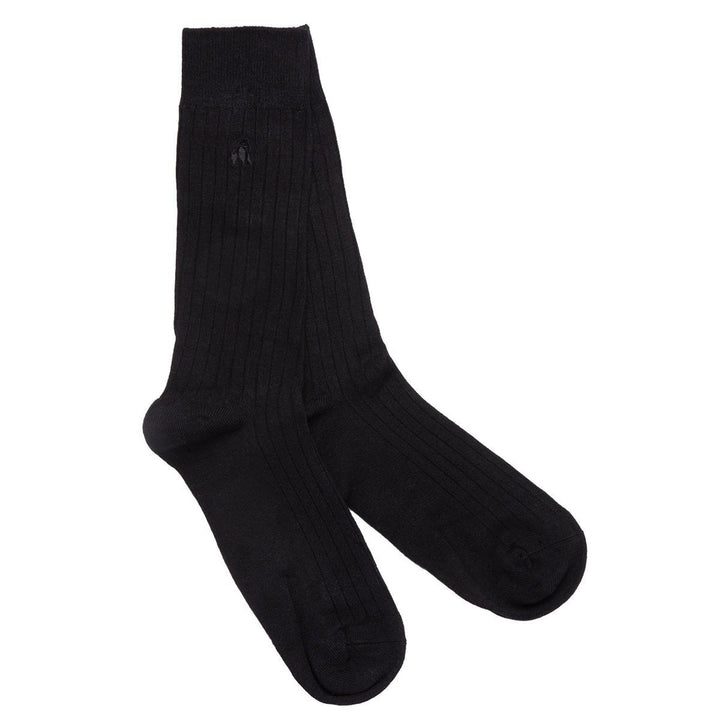 9 Pairs Men's Plain Ribbed Bamboo Socks - 40% OFF