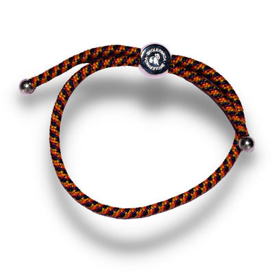 Rope Bracelet - Orange / Yellow Zigzag