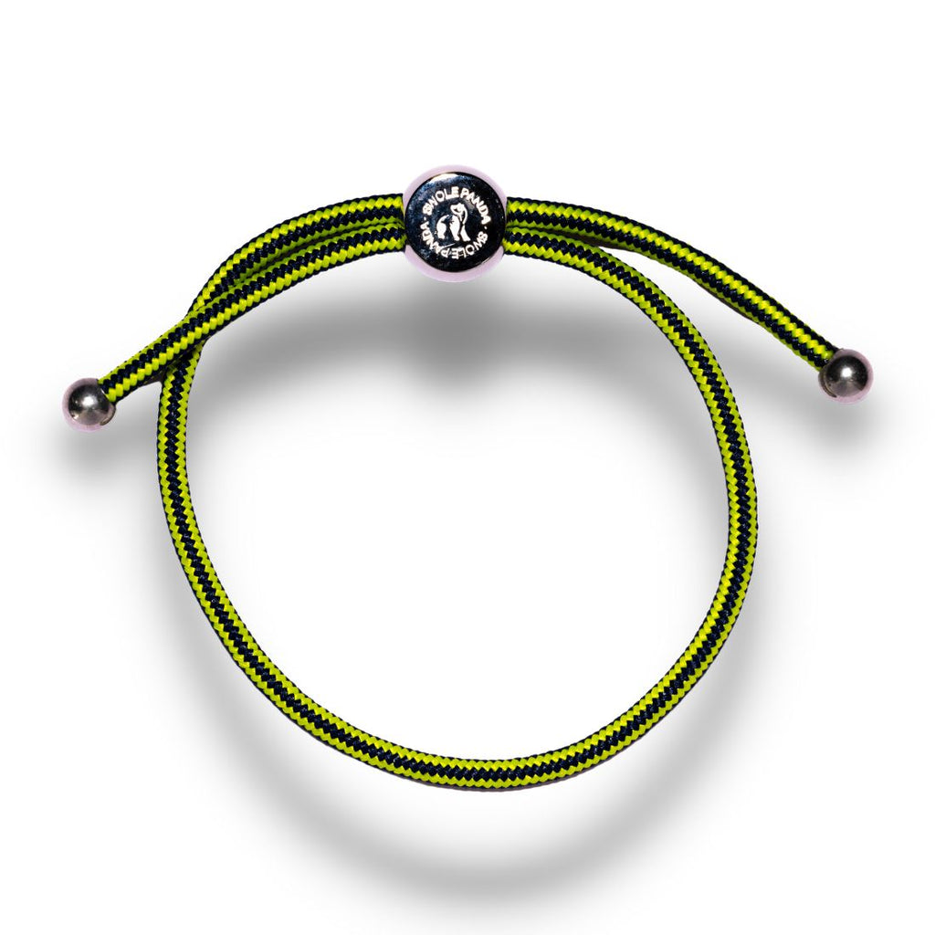 Rope Bracelet Lime Green Stripe