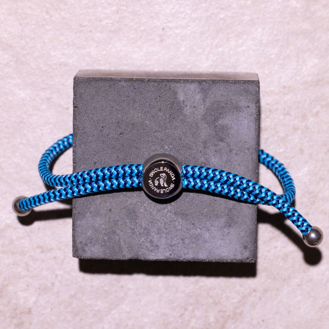 Rope Bracelet - Sky Blue Zigzag