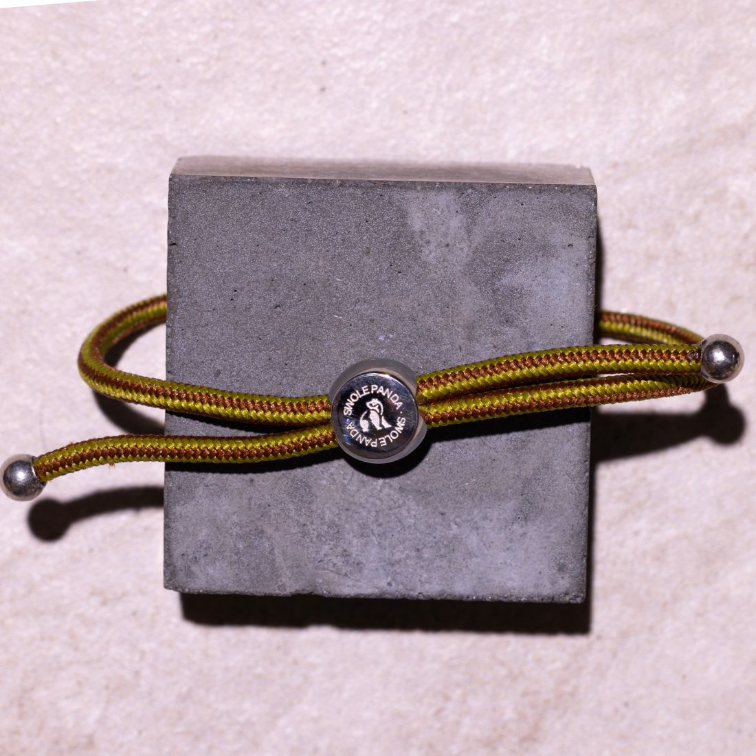 Rope Bracelet - Khaki & Brown Stripe