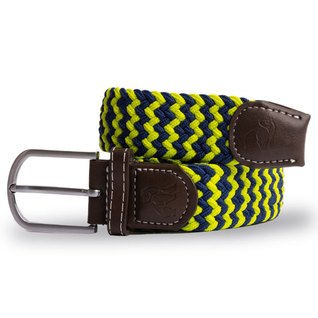 Woven Belt Lime Green Zigzag
