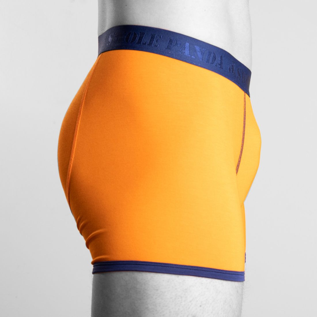 Bamboo Boxers - Orange / Blue Band