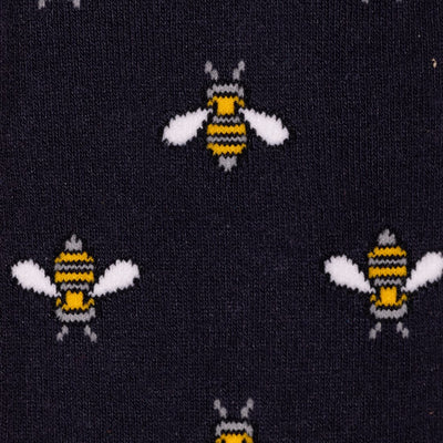 Navy Bumblebee Bamboo Socks