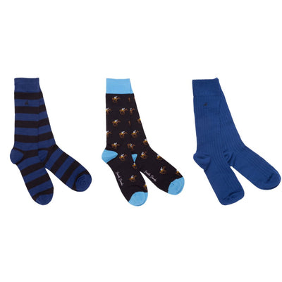 Racehorse Sock Box - 3 Pairs of Bamboo Socks (His)