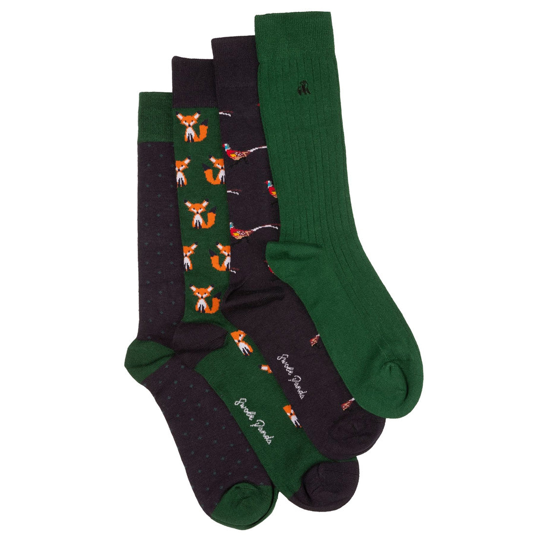 Fox & Pheasant Bamboo Sock Bundle - Four Pairs