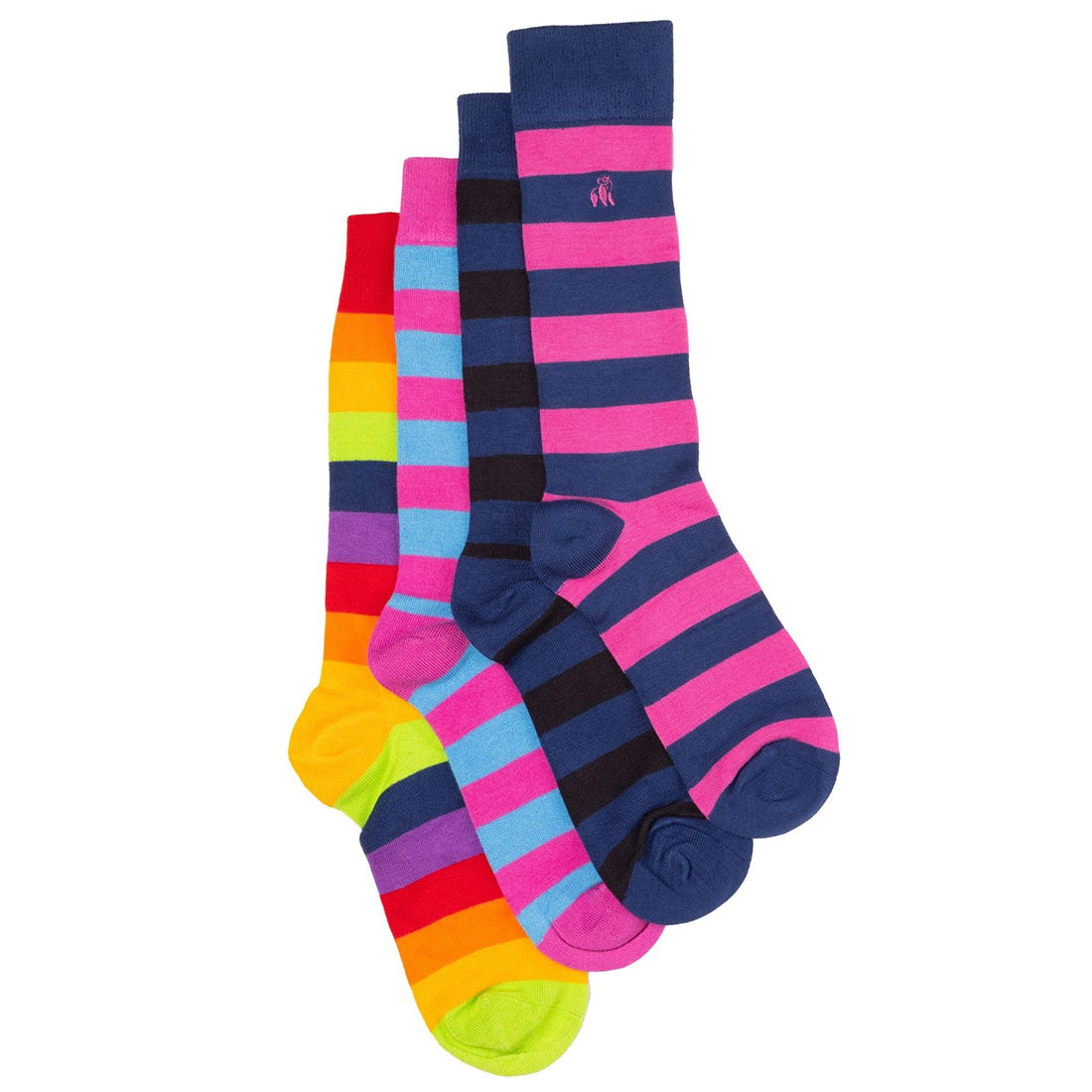 Pride Stripe Bamboo Sock Bundle - Four Pairs