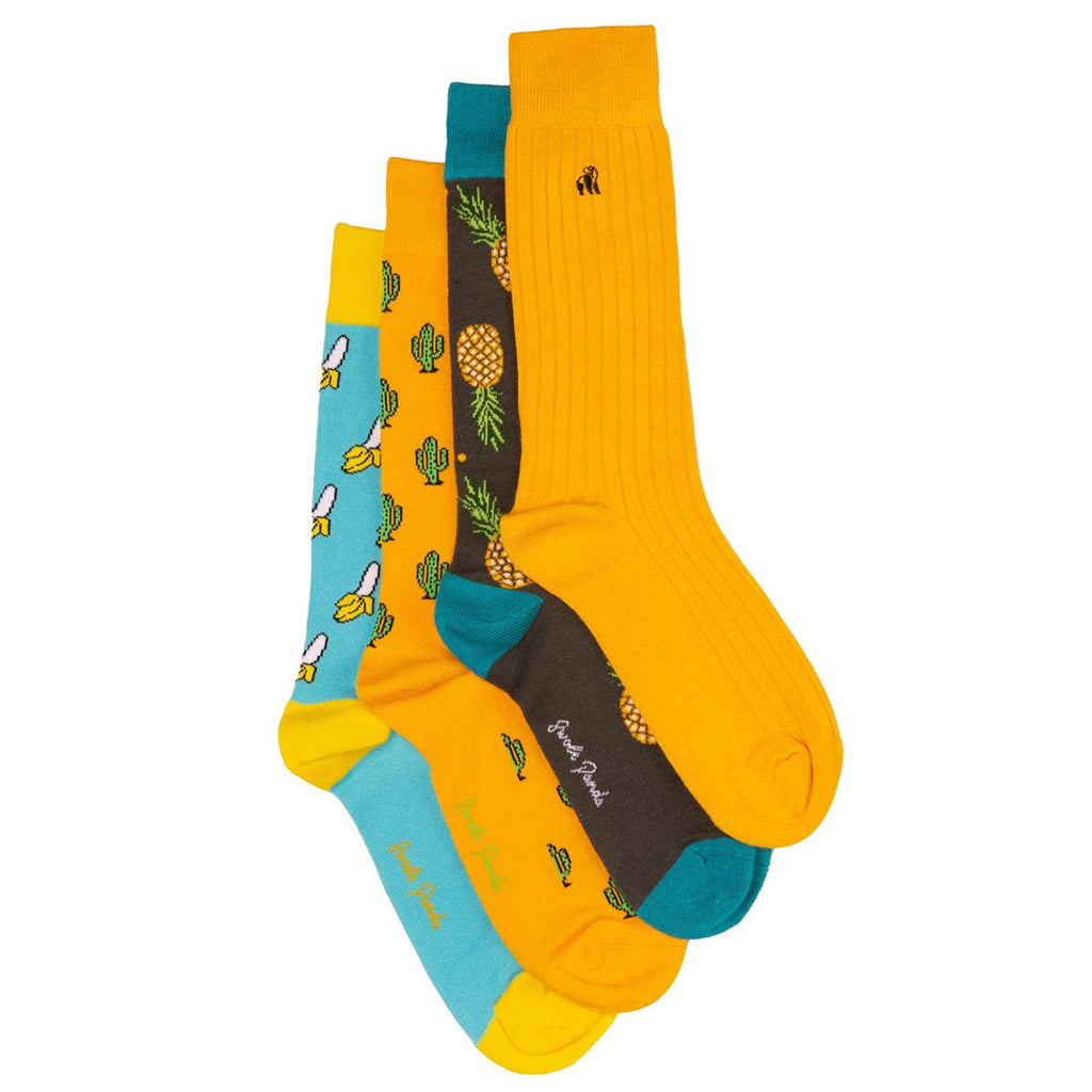 Cactus & Banana Bamboo Sock Bundle Four Pairs