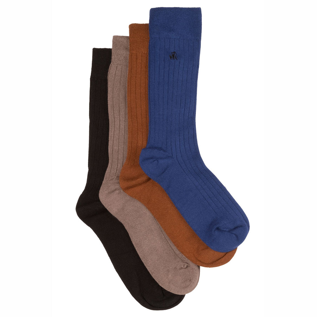 Black & Royal Blue Bamboo Sock Bundle - Four Pairs
