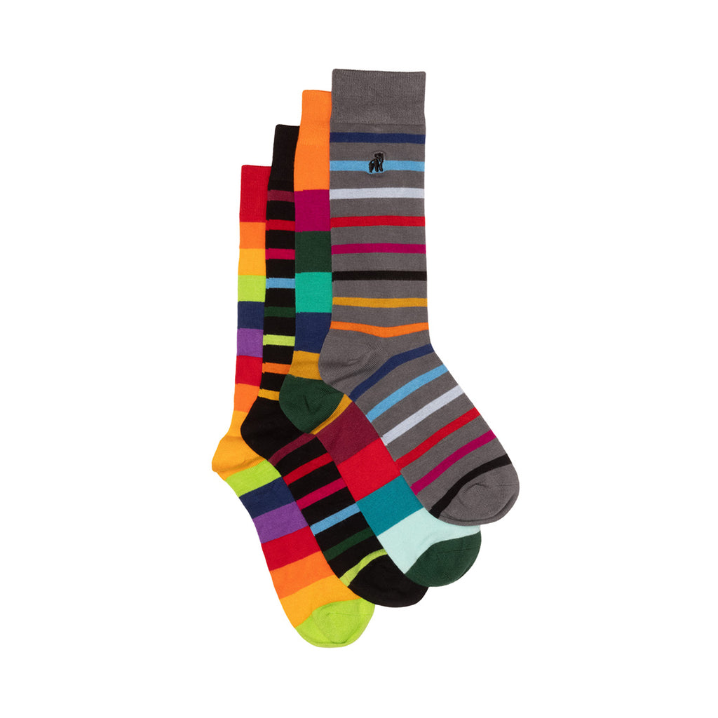 Narrow Stripe Sock Bundle Four Pairs