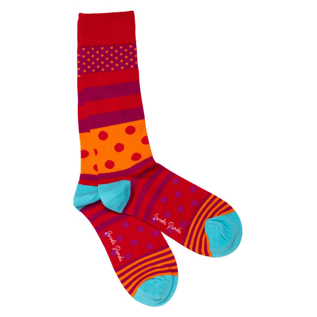 Stripe Dot Bamboo Socks