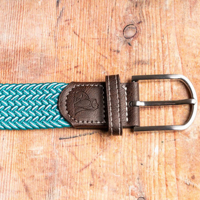 Woven Belt - Aqua Fine Weave