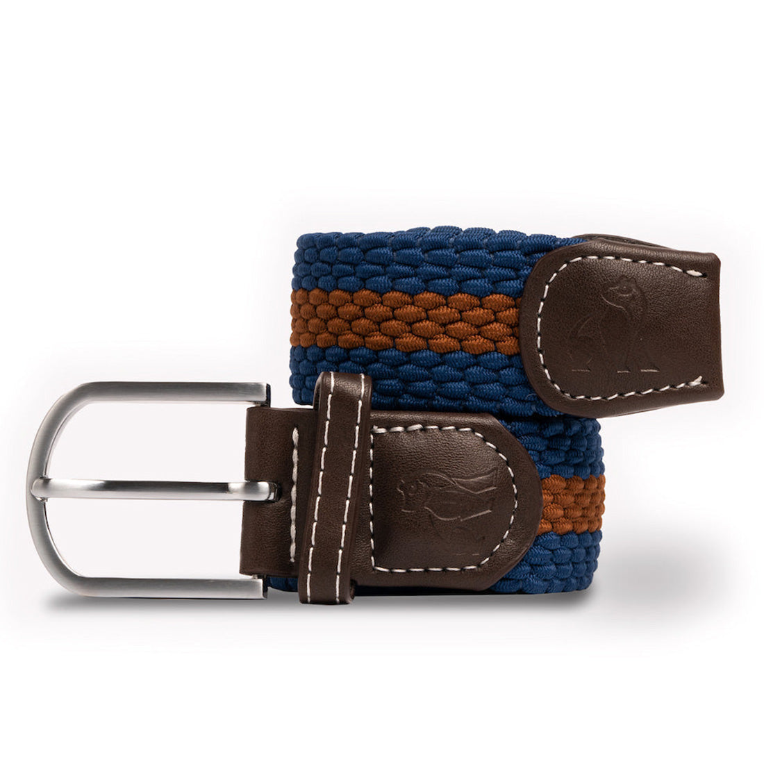 Woven Belt - Blue / Brown Stripe