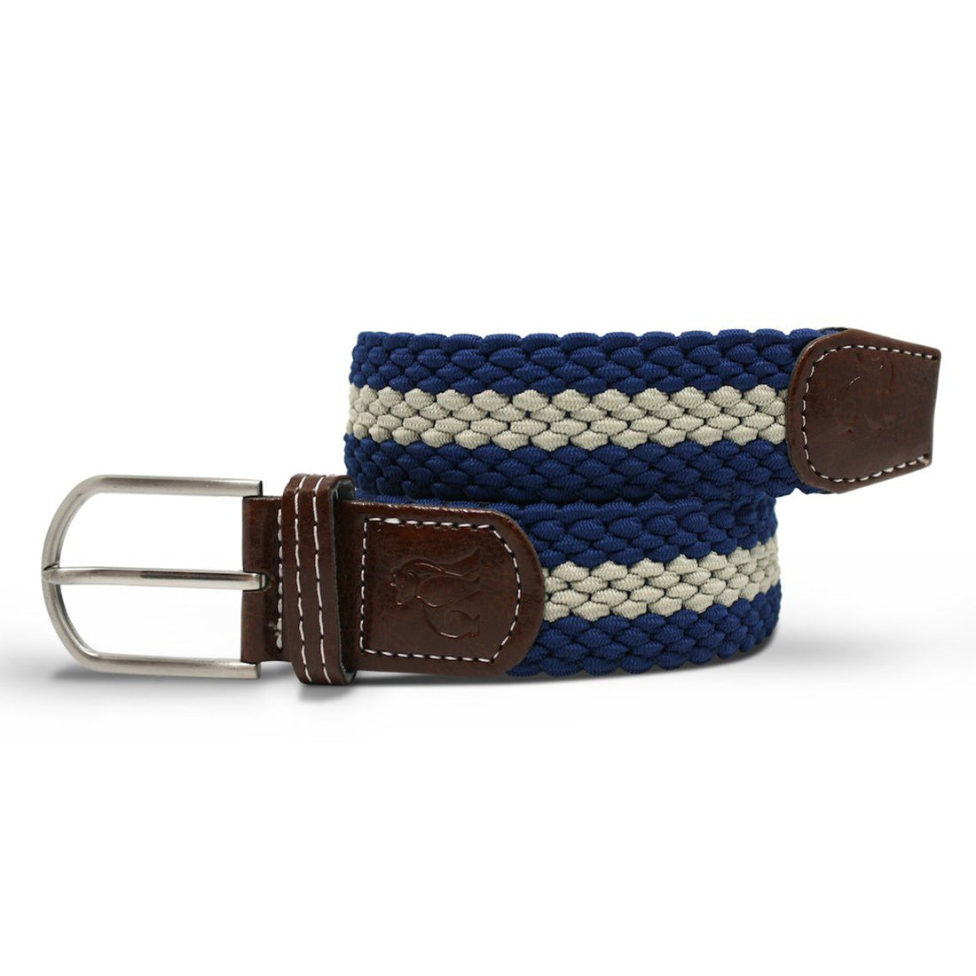 Woven Belt - Blue / Cream Stripe