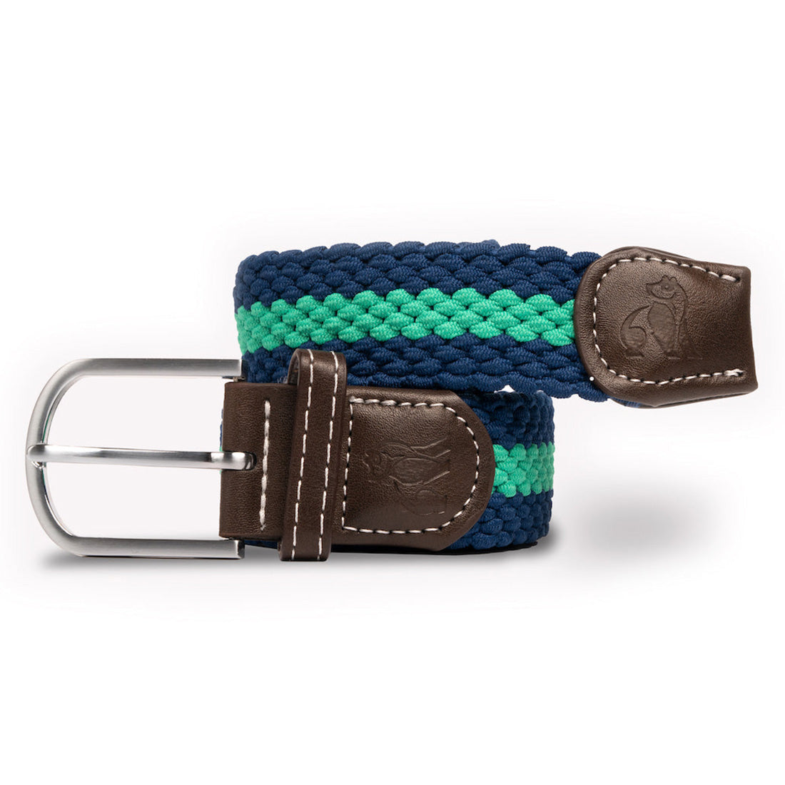 Woven Belt - Blue / Green Stripe