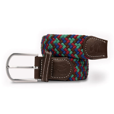 Woven Belt - Blue / Green Zigzag