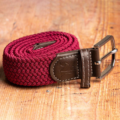 Woven Belt - Burgundy