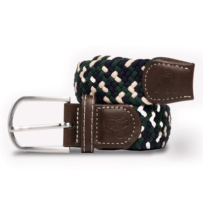 Woven Belt - Navy / Green Zigzag