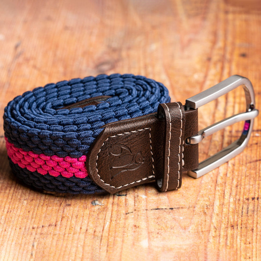 Woven Belt - Rich Pink Stripe