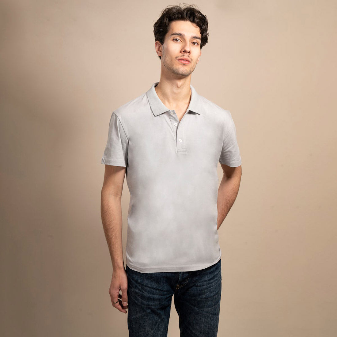 REFIBRA™ Polo Shirt (Stone Grey)