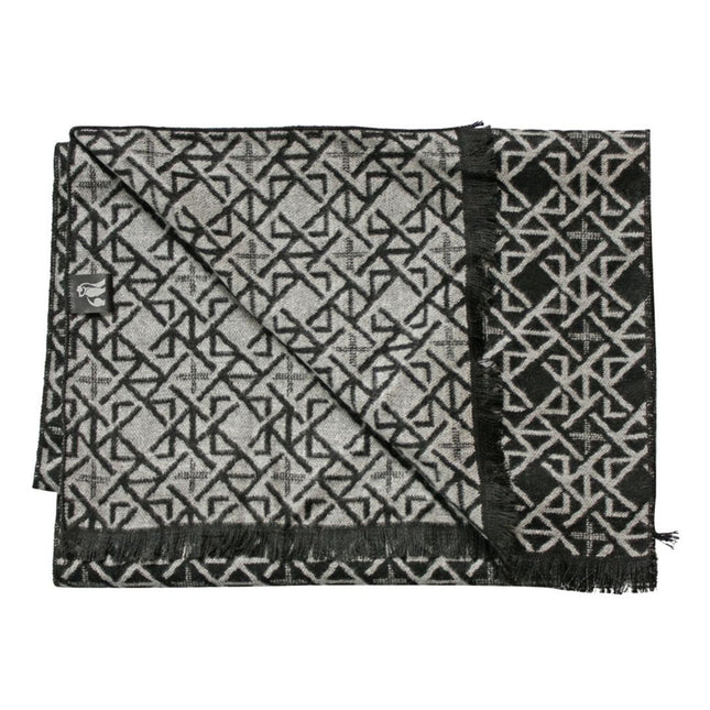 Bamboo Scarves - Black and White Squares Bamboo Scarf