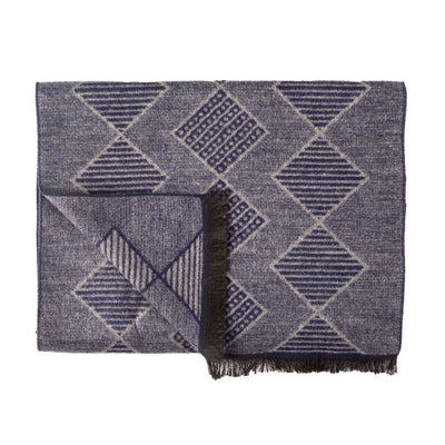 Blue Diamond Stripe Bamboo Scarf