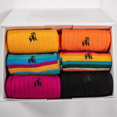 Superior Style Sock Box - 6 Pairs of Bamboo Socks (His)