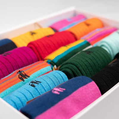 Ultimate Style Sock Box - 15 Pairs of Bamboo Socks