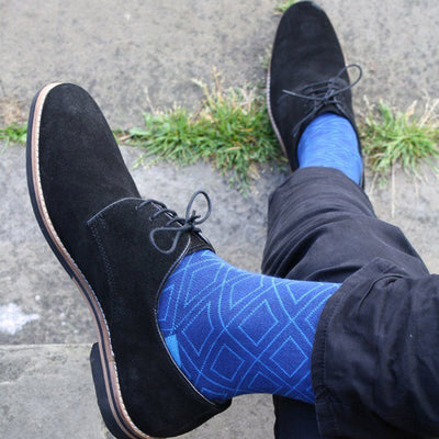 Blue Diamond Bamboo Socks