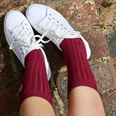 Burgundy Bamboo Socks