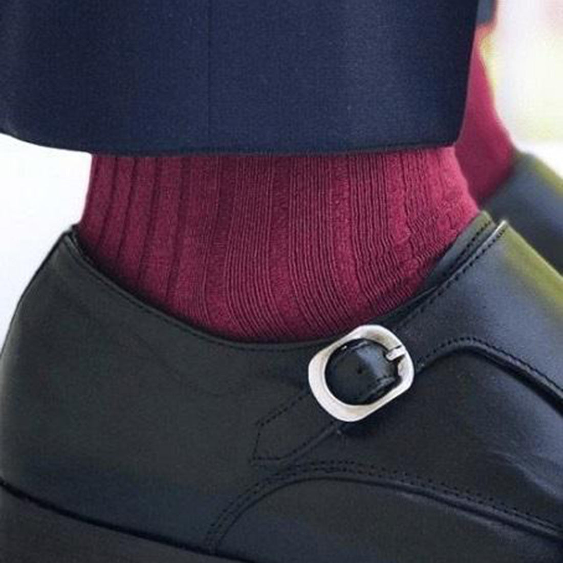 Burgundy Bamboo Socks (Comfort Cuff)