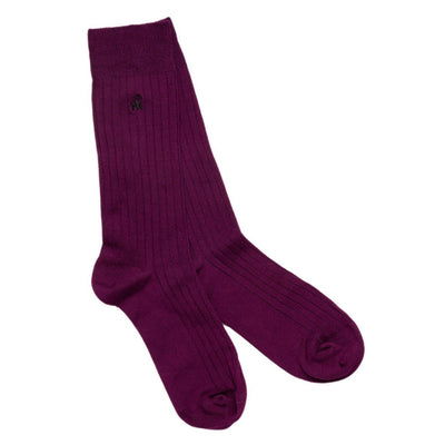 Deep Purple Bamboo Socks