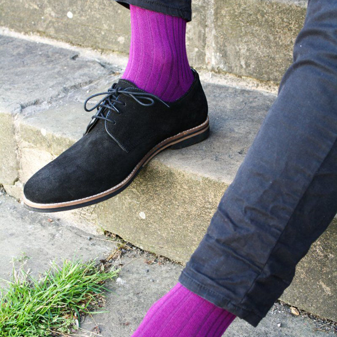 Deep Purple Bamboo Socks