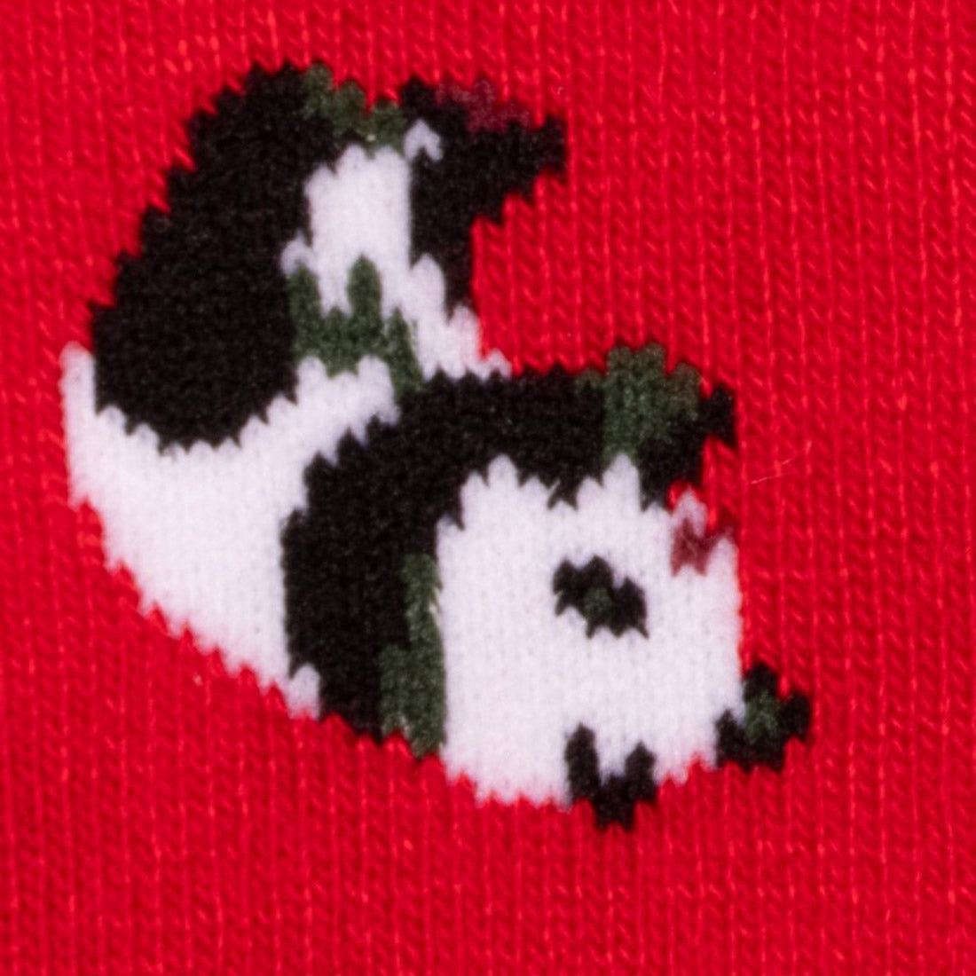 Red Skiing Panda Bamboo Socks