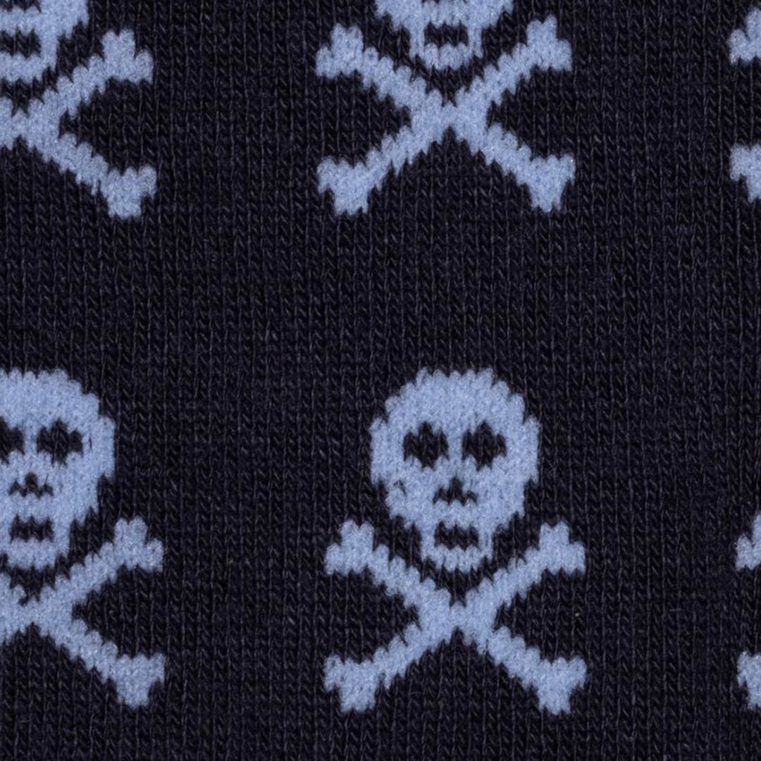Navy Skull Bamboo Socks