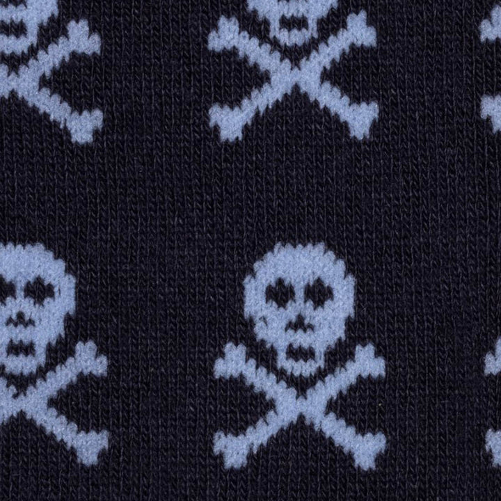 Navy Skull Bamboo Socks