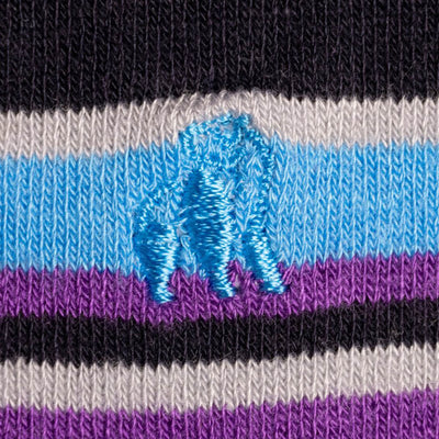 Purple and Blue Striped Bamboo Socks