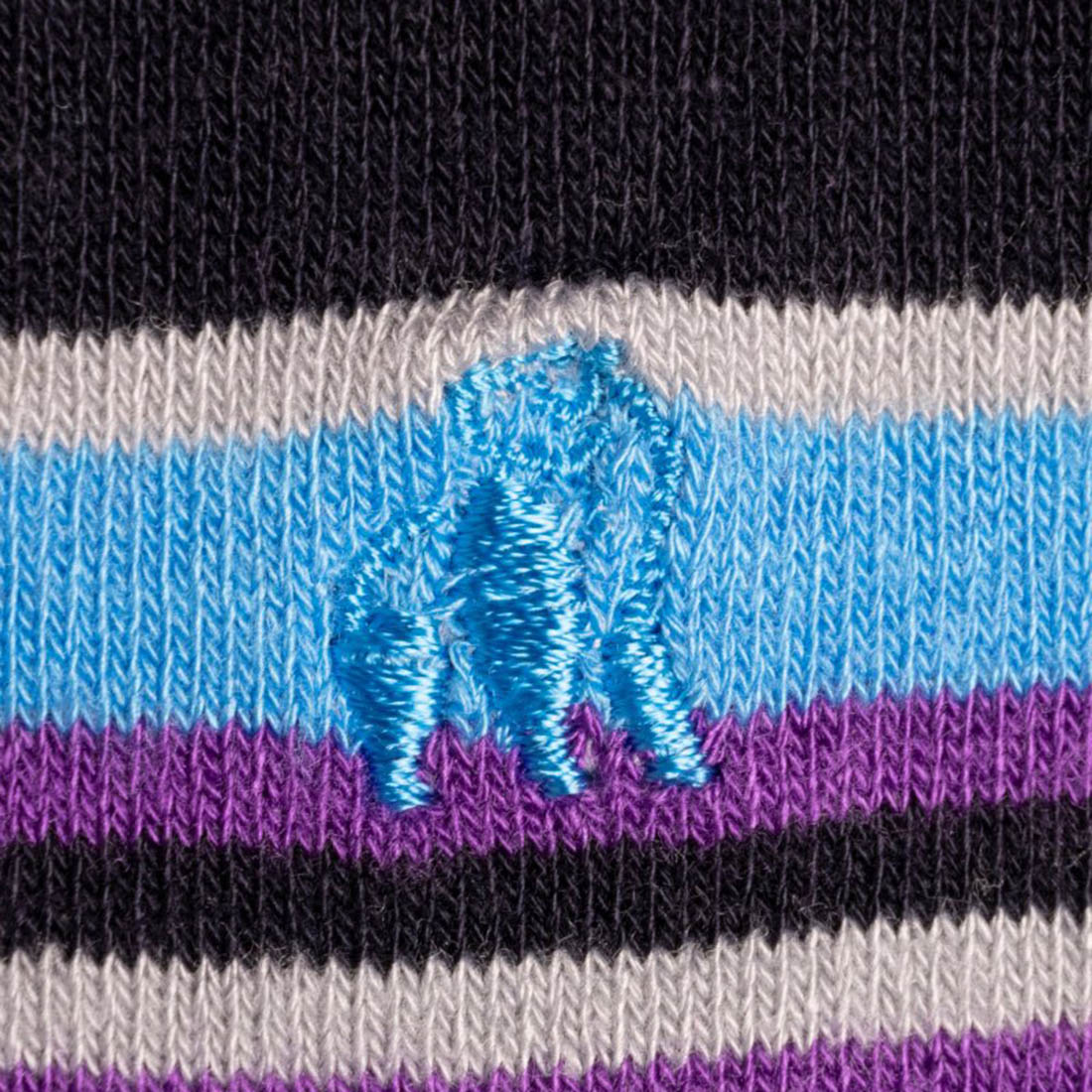 Purple and Blue Striped Bamboo Socks