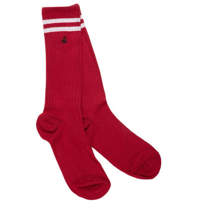 Red Athletic Bamboo Socks