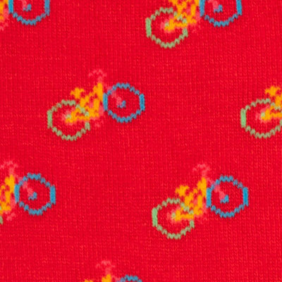 Red Bicycle Bamboo Socks