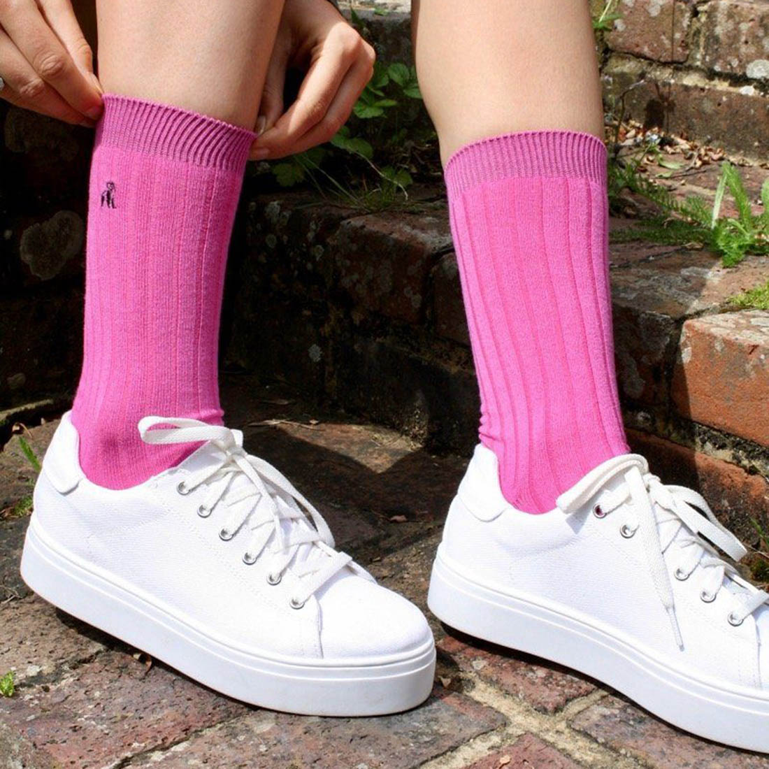 Rich Pink Bamboo Socks