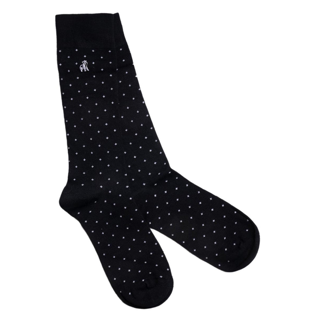 Spotted Black Bamboo Socks