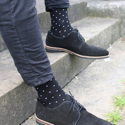 Spotted Black Bamboo Socks