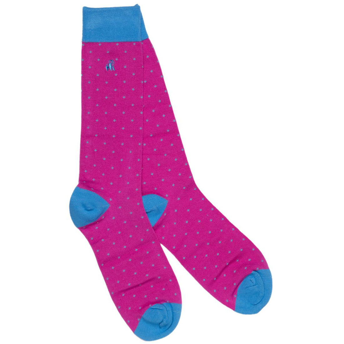 Spotted Blue Bamboo Socks