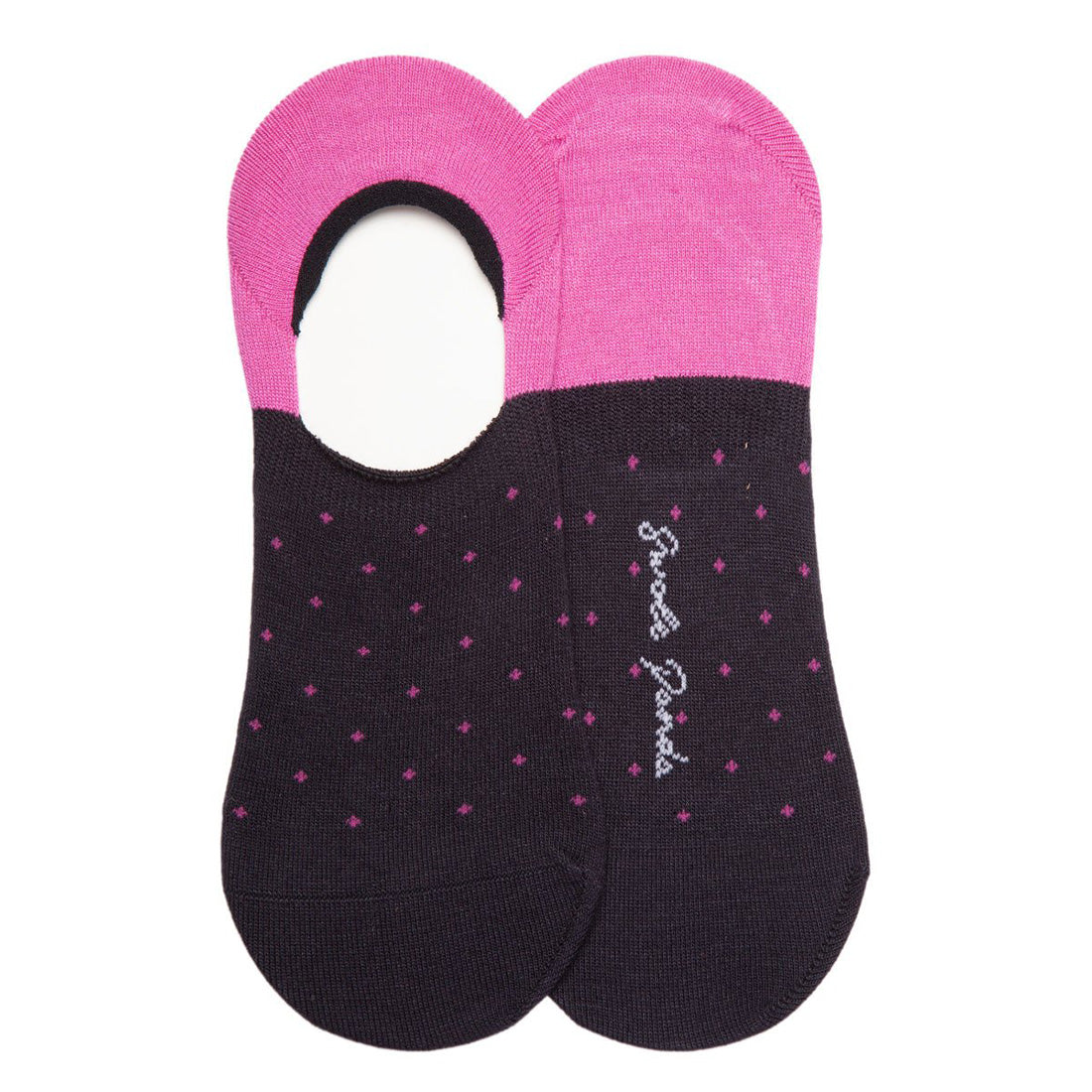Spotted Pink "No-Show" Bamboo Socks