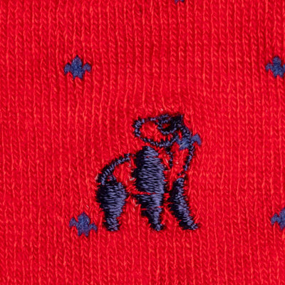 Spotted Red Bamboo Socks (Comfort Cuff)